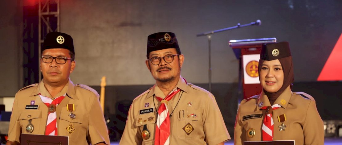 Ketua Kwartir Daerah Gerakan Pramuka Sulawesi Selatan (Sulsel), Syahrul Yasin Limpo, mengukuhkan dan melantik Ketua Majelis Pembimbing (Mabi) dan Ketua Kwartir Cabang Gerakan Pramuka Kota Makassar Sisa Masa Bakti 2019-2024.