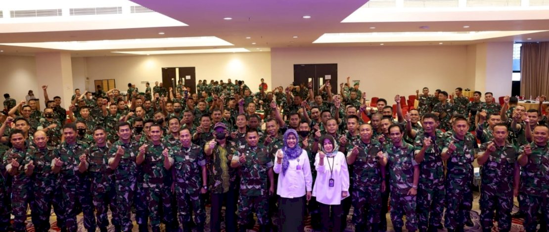 Komunikasi Informasi dan Edukasi (KIE) Program Percepatan Penurunan Stunting bersama Mitra Kerja TNI, di Swiss Belhotel Makassar, kemarin, Senin, 7 November 2022.