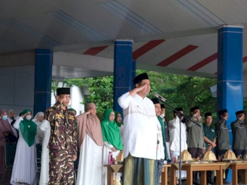 Bupati Maros Chaidir Syam Pimpin Upacara Peringatan Hari Santri Nasional 2022
