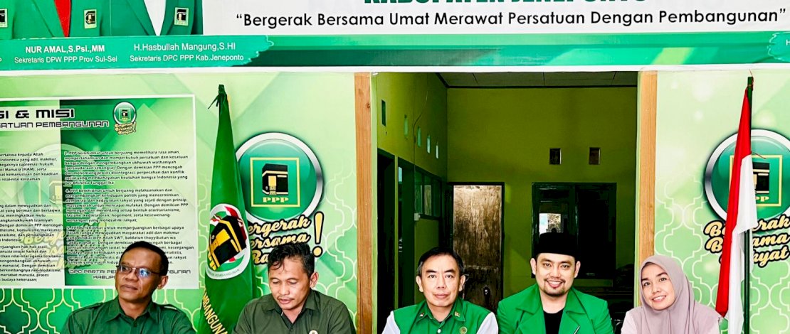 Politisi muda, H Hardiman Januar Saing Rewa SE MM, menghadiri Musyawarah VIII DPC PPP Jeneponto, Kamis, 10 November 2022.