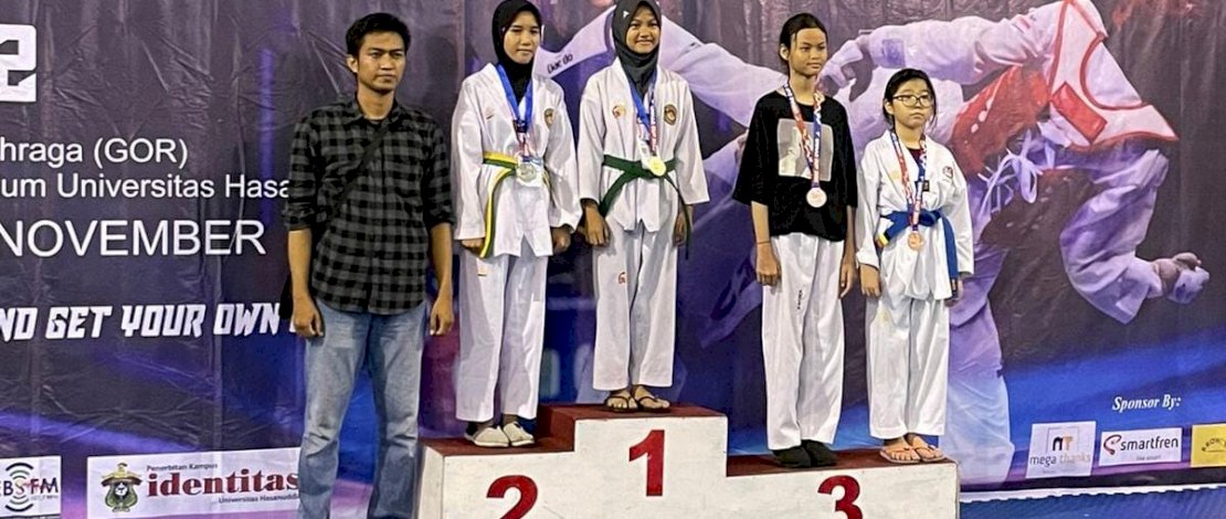 Murid SD Negeri Samata Raih Medali Emas di Unhas Cup Taekwondo