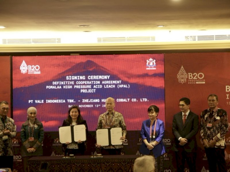 Vale Indonesia Tandatangani Perjanjian Definitif dengan Zhejiang Huayou Cobalt Co