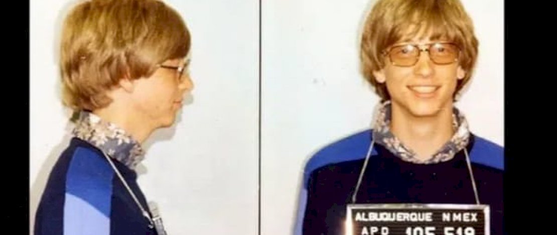 Bill Gates saat ditangkap polisi pada 1977.