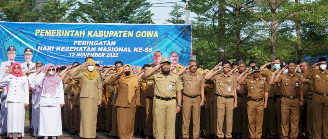 Peringatan Hari Kesehatan Nasional (HKN) ke-58, di Lapangan Upacara Kantor Bupati Gowa, Senin, 14 November 2022. Peringatan Hari Kesehatan Nasional (HKN) ke-58, di Lapangan Upacara Kantor Bupati Gowa, Senin, 14 November 2022.