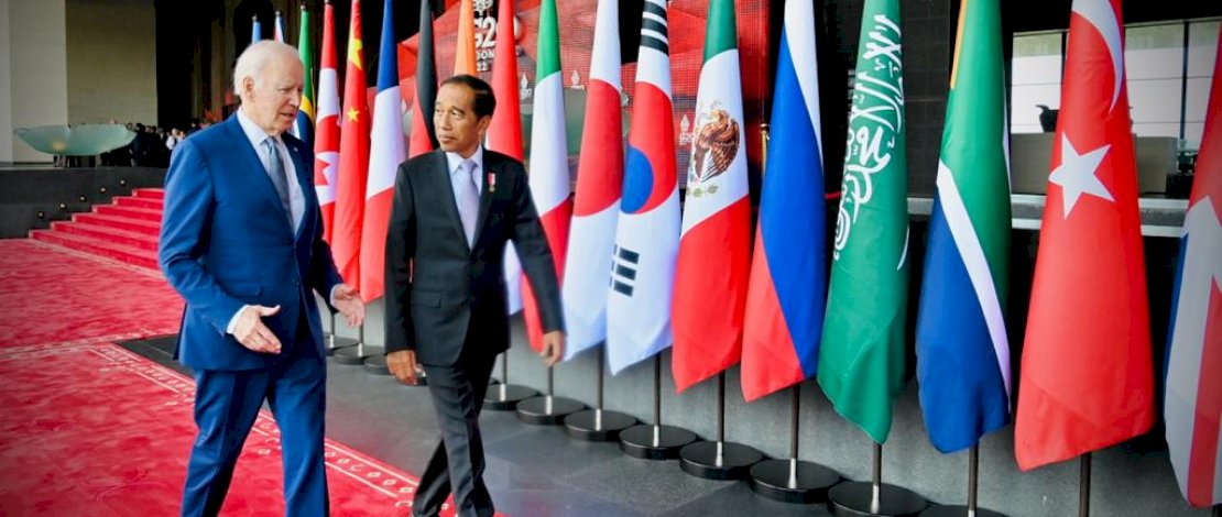 Presiden RI Jokowi melakukan pertemuan dengan Presiden Amerika Serikat (AS) Joe Biden, di The Apurva Kempinski Bali, Senin, 14 November 2022. Presiden RI Jokowi melakukan pertemuan dengan Presiden Amerika Serikat (AS) Joe Biden, di The Apurva Kempinski Bali, Senin, 14 November 2022.