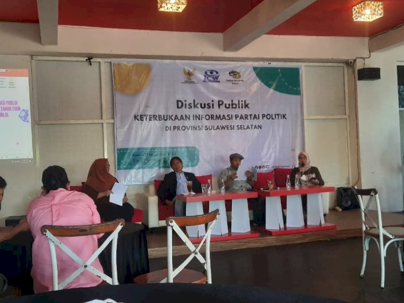 KI Sulsel Gandeng Yasmib dan ICW Survei Keterbukaan Informasi Parpol, Ini Hasilnya...