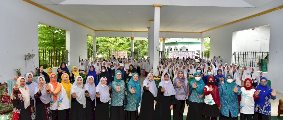 Tim Penggerak PKK Sulsel yang diwakili Ketua Bidang I, Amelia, melakukan pemantauan giat tablet tambah darah di Pesantren Putri Yatama Mandiri, Kecamatan Pallangga, Kabupaten Gowa, Jumat, 18 November 2022. 