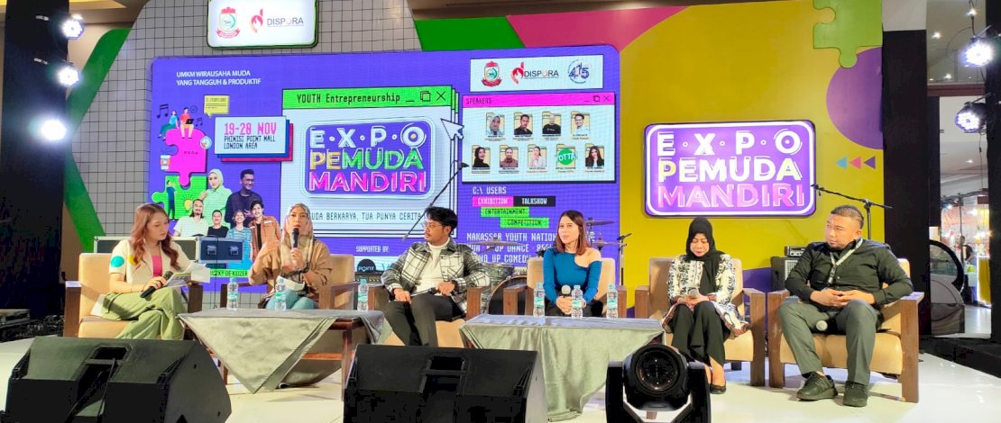 Indira Mulyasari menjadi salah satu Narasumber dalam kegiatan Youth Entrepreneurship, Expo Pemuda Mandiri, yang diselenggarakan Dinas Pemuda dan Olahraga (Dispora) Kota Makassar.