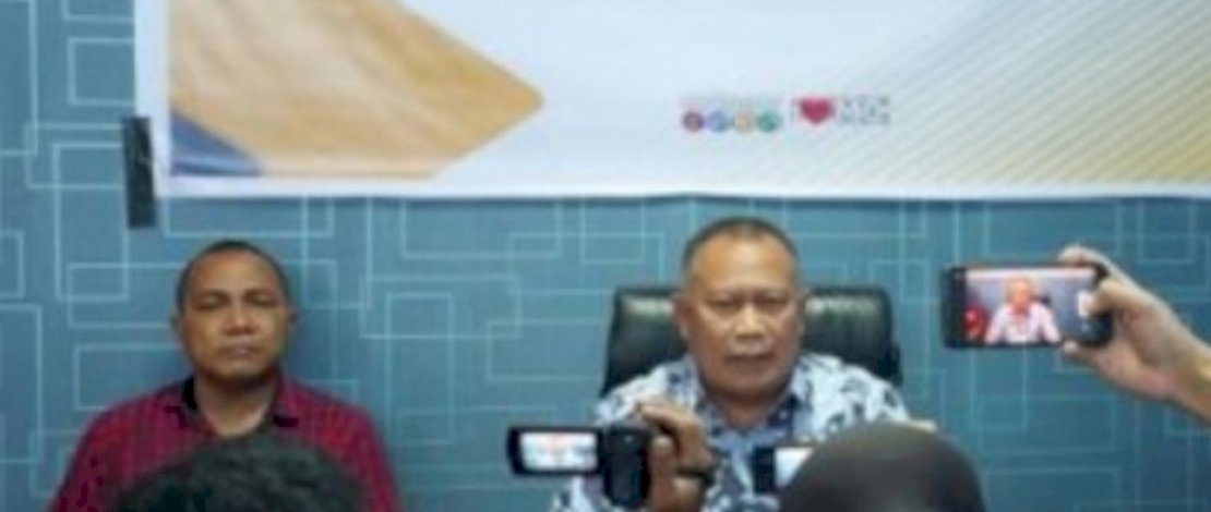 Akhmad Namsum saat konferensi pers di Kantor Dinas Pertanahan Makassar, Jumat, 23 September 2022.