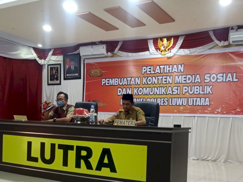 Polres Lutra Gelar Pelatihan Konten Media Sosial dan Komunikasi Publik