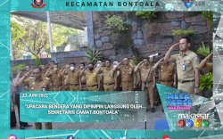 Apel Pagi, Sekcam Bontola Minta Sinergitas Pegawai Dukung Longwis