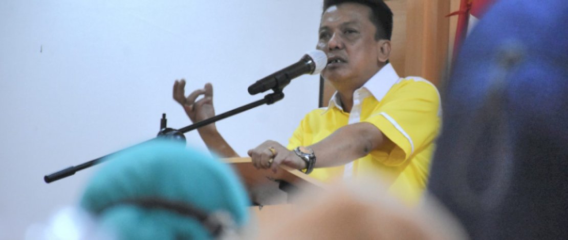  Wahab Tahir saat menggelar Sosialisasi Perda nomor 7 tahun 2021 tentang Ketertiban Umum, Ketentraman dan Perlindungan Masyarakat, di Hotel Whiz Prime, Jl Jenderal Sudirman Makassar, Minggu (30/10/2022).