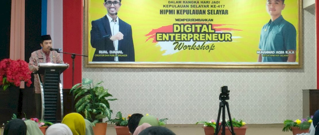 HIPMI Kepulauan Selayar menggelar Workshop Digital Enterpreneur, di Ruang Pola Kantor Bupati, Kamis, 8 Desember 2022.