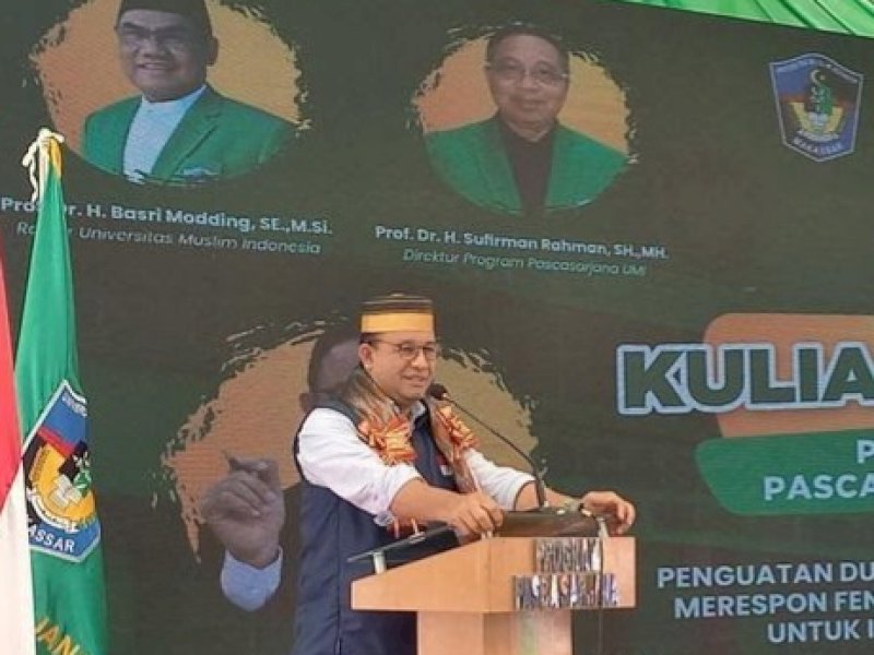 Bawakan Kuliah Umum di UMI, Anies Baswedan Bahas Kesetaraan Akses Pendidikan Berkualitas