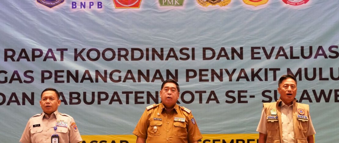 Rapat Koordinasi dan Evaluasi Satuan Tugas Penanganan Penyakit Mulut dan Kuku (PMK) Provinsi dan Kabupaten/Kota se-Sulawesi Selatan, di Hotel Four Points, Makassar, Selasa 13 Desember 2022.