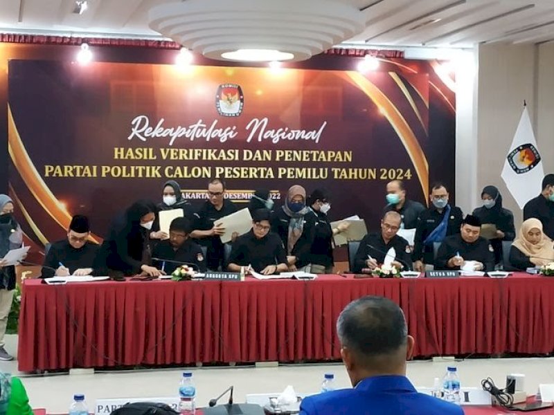 KPU Umumkan 17 Parpol Peserta Pemilu 2024, Ini Daftarnya