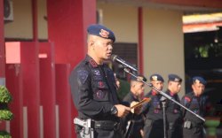 Delapan Poin Penting Disampaikan Danyon Brimob Bone Pada Upacara Hari Kesadaran Nasional