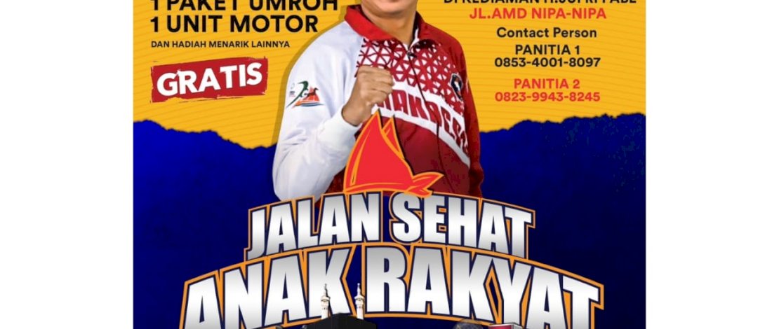 Peserta Membeludak, Panitia Tambah Kupon Peserta Jalan Sehat Anak Rakyat