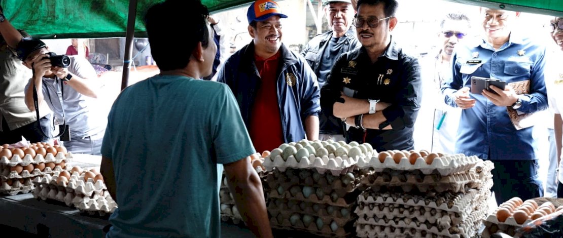 Mentan SYL saat meninjau Pasar Terong di Kota Makassar, Minggu, 25 Desember 2022.