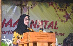Hadiri perayaan Natal Paroki Santo Martinus De Tours Bone-Bone, Bupati Lutra Indah Tekankan Hal ini !