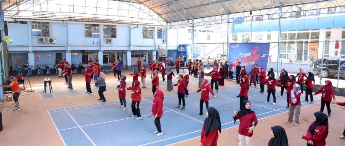 BKKBN Sulsel menggelar Gerakan dan Gebyar Bangga G20 melalui Flash Mob dan Senam Serentak, Jumat, 11 November 2022, di Halaman Kantor BKKBN Sulsel.