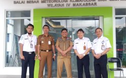 Hari Pertama Jabat Kepala BPBD Sulsel, Amson Padolo Sambangi Kantor BMKG