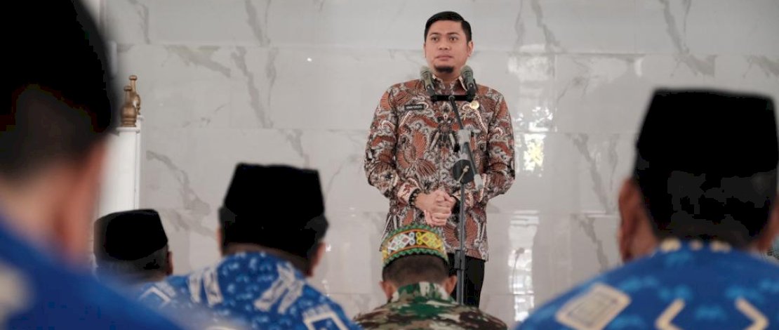 Bupati Gowa, Adnan Purichta Ichsan, pada Pencerahan Qalbu Jum'at Ibadah, di Masjid Agung Syekh Yusuf, Jumat, 6 Januari 2023.