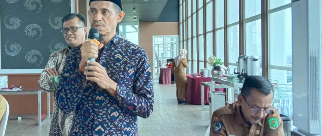 Kepala Dinas Komunikasi, Informatika, Statistik dan Persandian (Diskominfo-SP) Luwu Utara, Arief R Palallo, pada Lokakarya Percepatan Implementasi SPBE, di Hotel Aston, Makassar, Selasa, 10 Januari 2023.