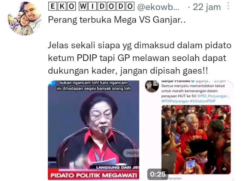  Ganjar Posting Video Begini Pasca 'Dikacangin' Mega,  Eko Widodo: Perang Terbuka