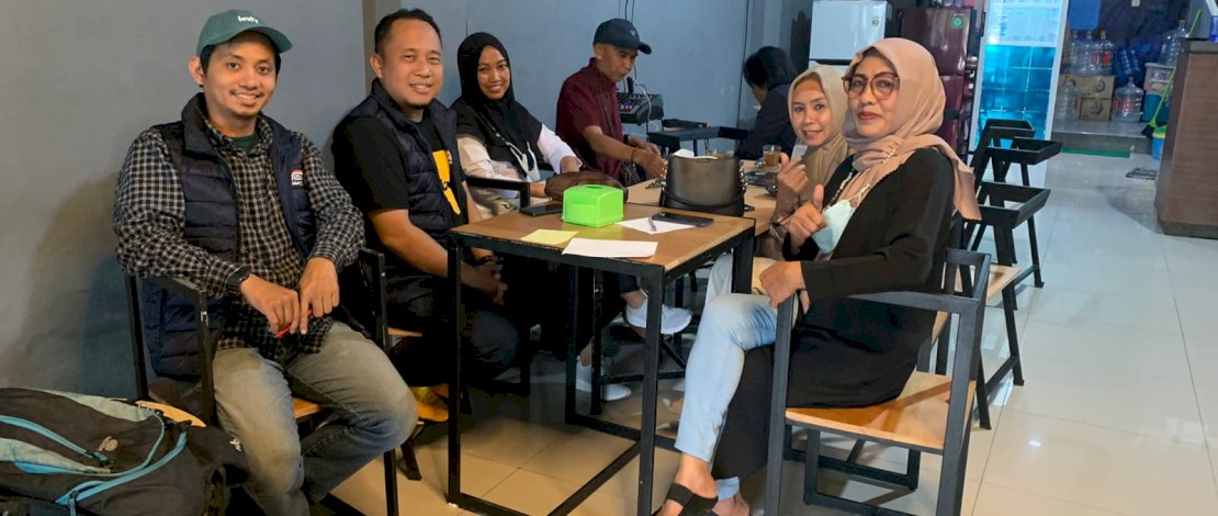 Rapat koordinasi DPW Mileanies Sulsel bersama sejumlah pengurus DPD dan DPC, yang berlangsung di sebuah cafe di bilangan Jalan Boulevard, Makassar, Kamis, 19 Januari 2023.
