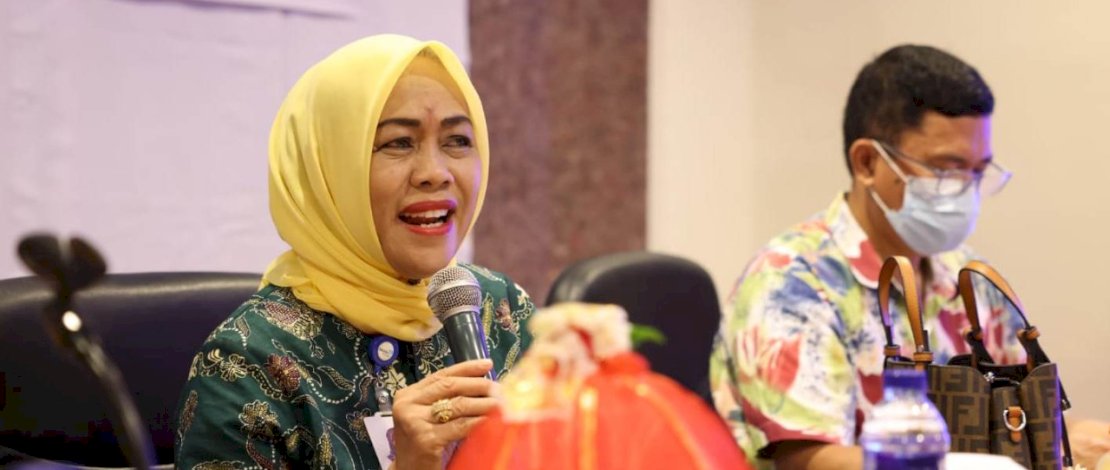 Kepala BKKBN Sulsel, Andi Ritamariani, saat Rapat Perencanaan Pengadaan Alokon, di Hotel Grand Imawan Makassar, Jumat, 20 Januari 2023.