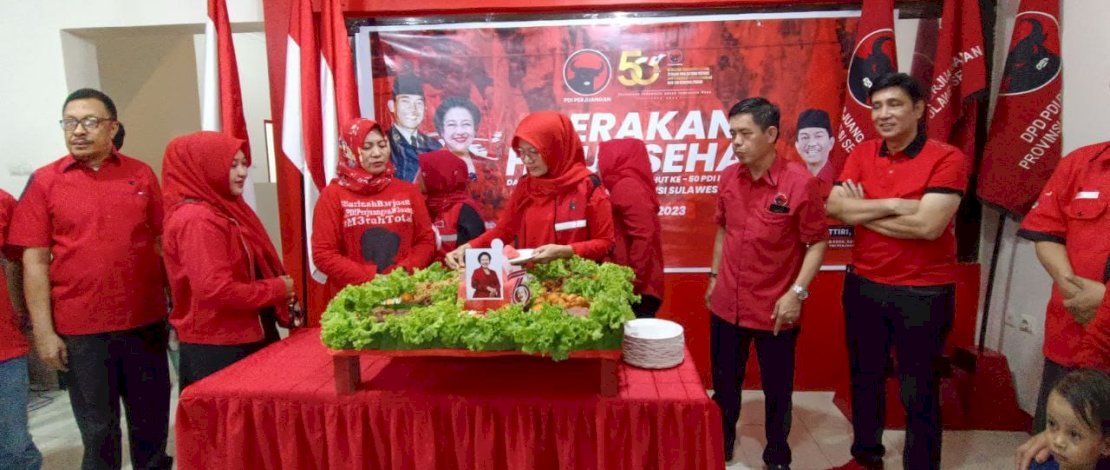 HUT Ketum dan Partai, DPD PDIP Gelar Kegiatan Hidup Sehat