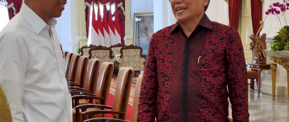 Dubes RI untuk Kazakhstan dan Tajikistan Dr M Fadjroel Rachman bertemu dengan Presiden Joko Widodo, di Istana Merdeka, Jakarta, Selasa, 24 Januari 2023.