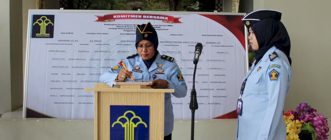 LPP Sungguminasa Gelar Pencanangan Zona Integritas dan Penandatanganan Komitmen Bersama Tahun 2023