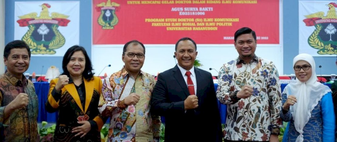 Hadiri Ujian Promosi Doktor Agus Surya Bakti Danny Puji Disertasinya