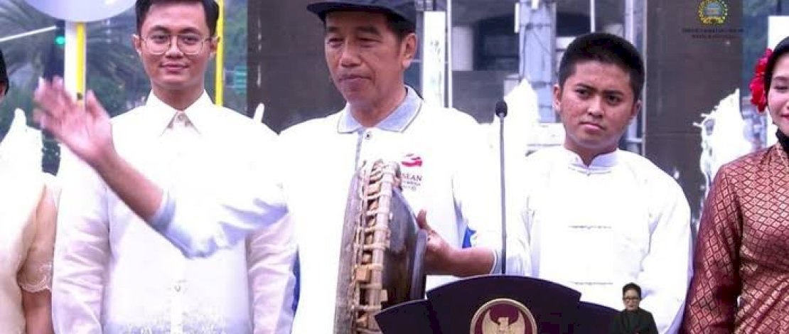Presiden RI Jokowi menghadiri acara&nbsp;kick-off&nbsp;keketuaan ASEAN Indonesia 2023 di Bundaran Hotel Indonesia (HI), Jakarta, Minggu, 29 Januari 2023.