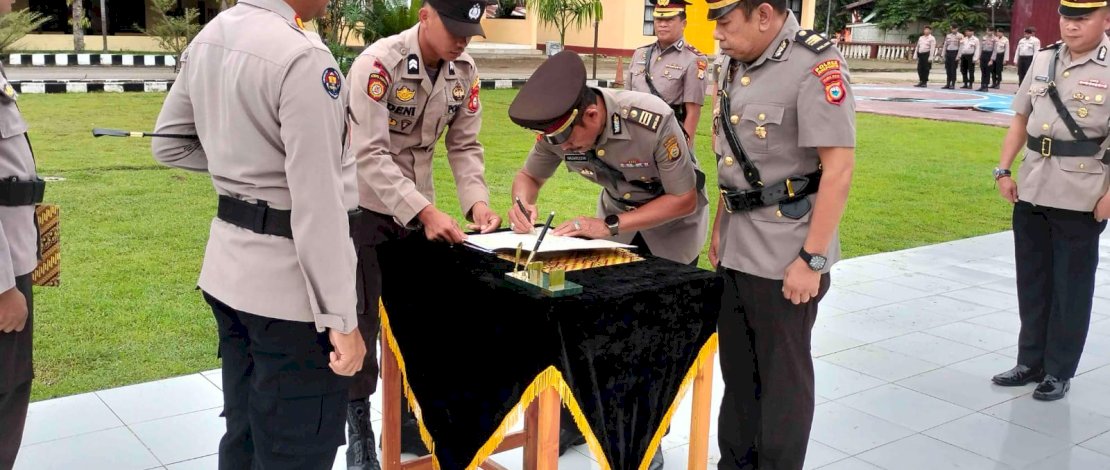 Kapolres Jeneponto Pimpin Sertijab PJU, Ini Pejabat Baru Kasat Reskrim