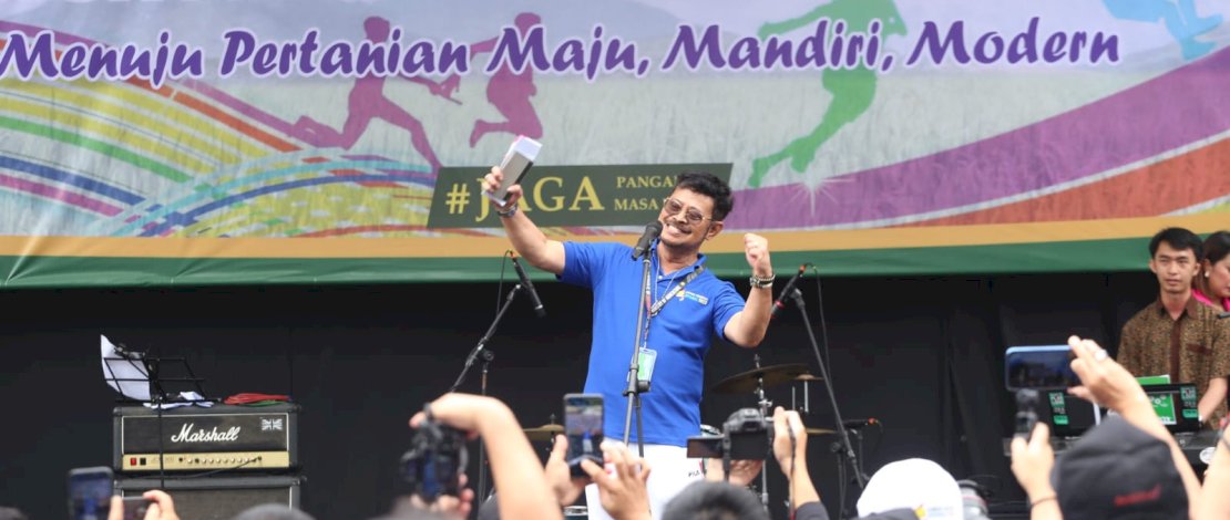 Mentan SYL dalam kegiatan Harmoni Kementan Untuk Prestasi Gemilang 2023, Jumat, 3 Februari 2023.