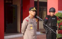 Brimob Bone Gelar Apel Kesiapsiagaan, Seluruh Senjata Digelar