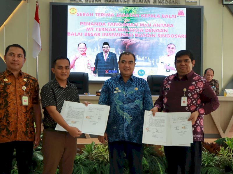 Sertijab, BBIB Singosari Teken MoU Indonesia - Malaysia