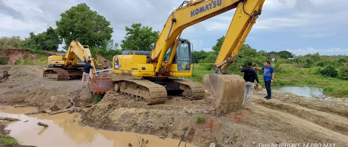 Diduga Tak Berizin, Polres Jeneponto Pasang Police Line di Puluhan Tambang Liar Galian C