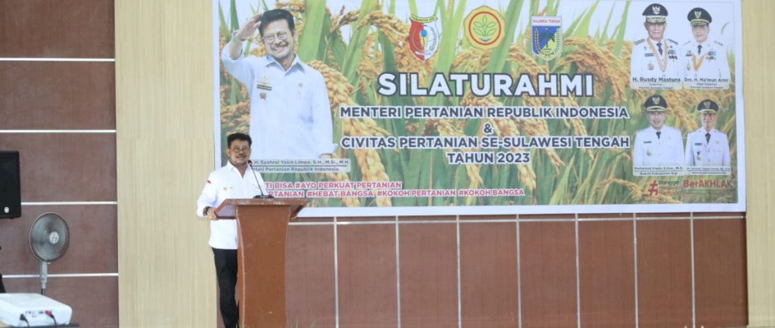 Mentan SYL silaturahmi bersama Civitas Pertanian Sulawesi Tengah, Minggu, 19 Februari 2023. Mentan SYL silaturahmi bersama Civitas Pertanian Sulawesi Tengah, Minggu, 19 Februari 2023.