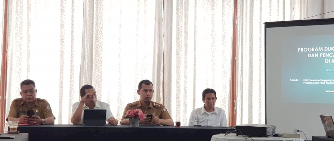 Forum Group Discussion (FGD) Peran dan Tanggung Jawab Pemerintah dalam Mencapai Tujuan SDGs 16 serta Program Kerja yang Mendukung, yang dilaksanakan di Masagena, Selasa, 21 Februari 2023.