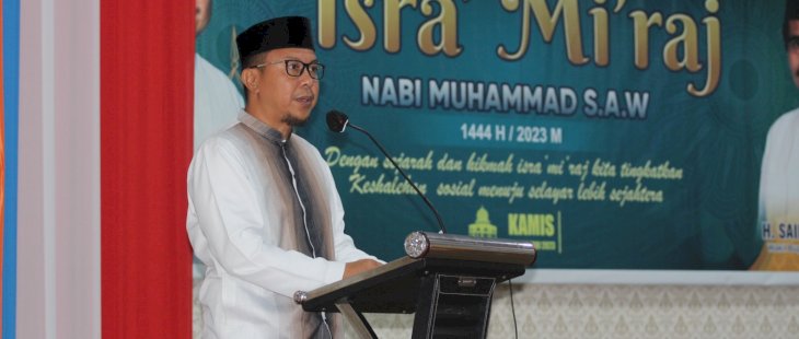 Isra Mi'raj 1444 H, Bupati Basli Ali Ajak Masyarakat Tingkatkan Kesalehan Sosial