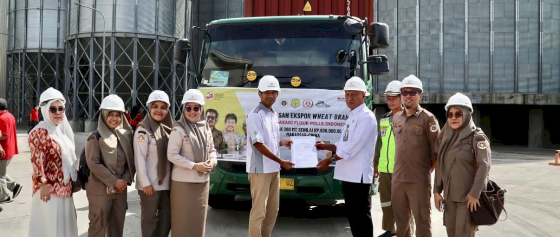 Pelepasan ekspor 260 ton dedak gandum asal Sulsel ke pasar Tiongkok.