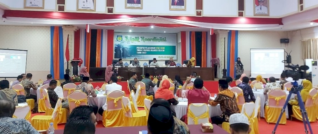 Rakor Persiapan Pelaksanaan Seleksi Tilawatil Quran dan Hadits (STQH) XXXIII Tingkat Provinsi Sulsel Tahun 2023, yang digelar di Ruang Pola Kantor Bupati Kepulauan Selayar, baru-baru ini.