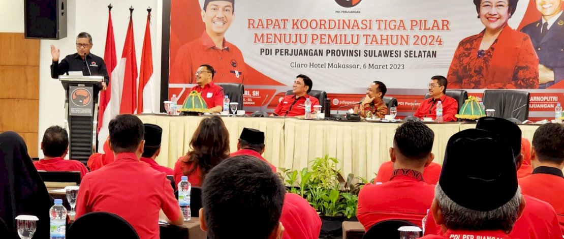Hasto Buka Rakor PDIP Sulsel Demi Perkuat Konsolidasi Menuju Pemilu 2024
