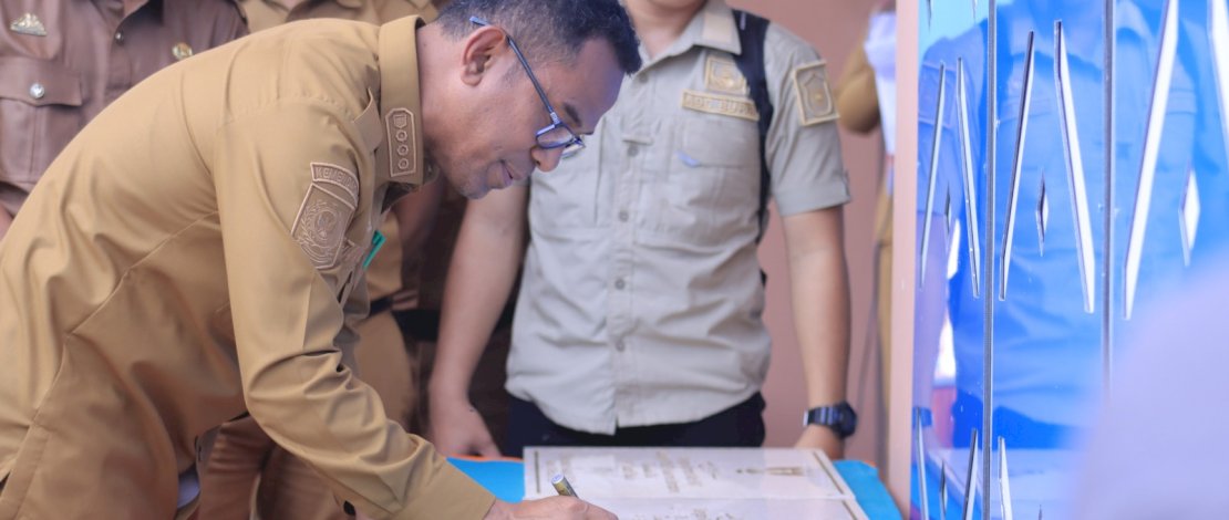 Gedung Poned Puskesmas Mangarabombang diresmikan oleh Penjabat Bupati Takalar Dr Setiawan Aswad, Selasa, 7 Maret 2023.