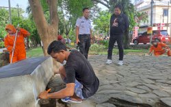 Camat Tallo Pantau Pembenahan Taman Kota Ade Irma Nasution