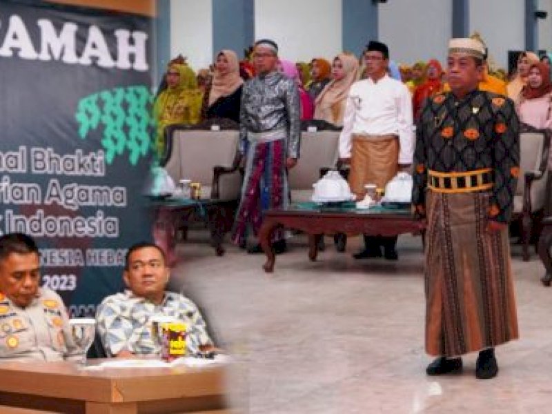 Wabup Hj Suhartina Bohari Hadiri Upacara Peringatan Hari Amal Bhakti ke-77 Kemenag RI Tingkat Kabupaten Maros